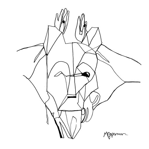 Foxy Lady Continuous Line Drawing